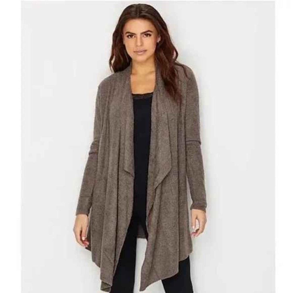 BAREFOOT DREAMS Chic Lite Calypso Wrap Cocoa Brown Neutral Size Small Medium